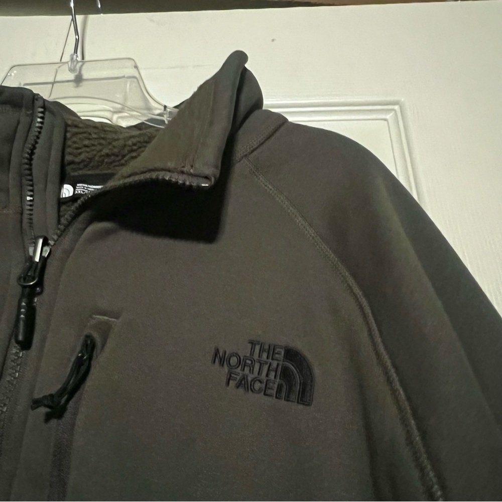 The North Face Fleece Lined Full Zip Jacket Olive Green Men’s XXL / 2X - Picture 6 of 12